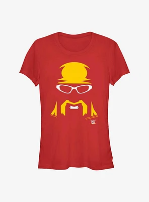 WWE Hulk Hogan Outline Print Style Girls T-Shirt
