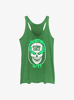 WWE Stone Cold Steve Austin Green Skull Girls Tank