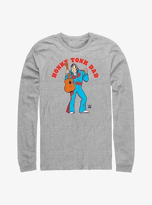 WWE Honky Tonk Dad Cartoon Portrait Long-Sleeve T-Shirt