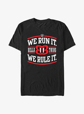 WWE The Bella Twins We Run It Rule Logo T-Shirt