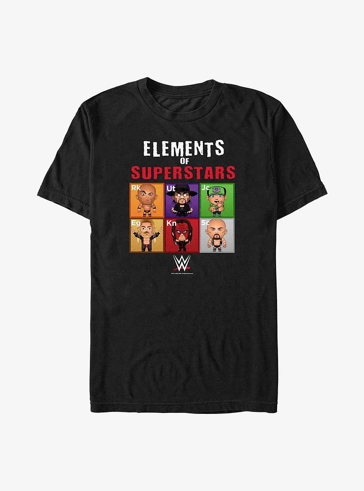 WWE Elements Of Superstars Grid T-Shirt