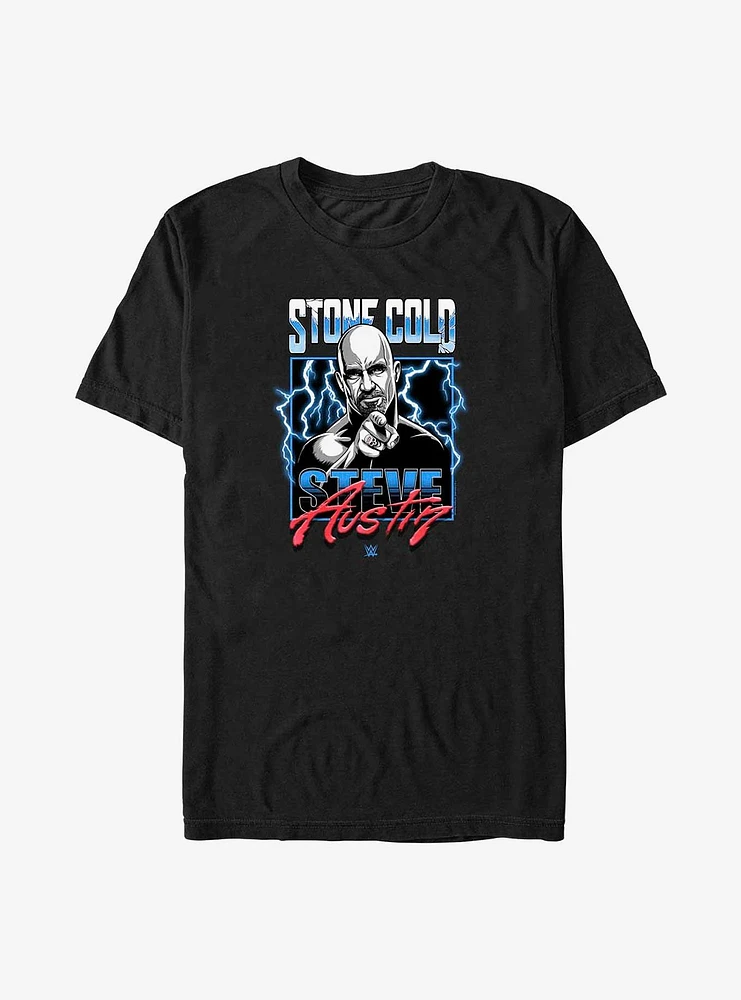 WWE Stone Cold Steve Austin Lightning Frame T-Shirt