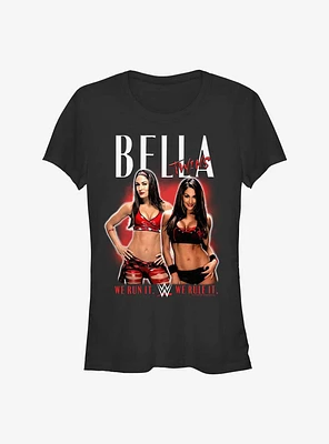WWE The Bella Twins We Run It Rule Girls T-Shirt