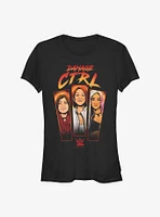 WWE Damage CTRL Cartoon Panels Girls T-Shirt