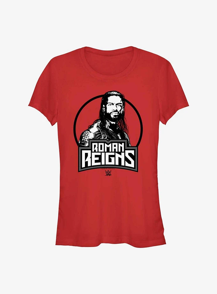 WWE Roman Reigns Circle Icon Portrait Girls T-Shirt