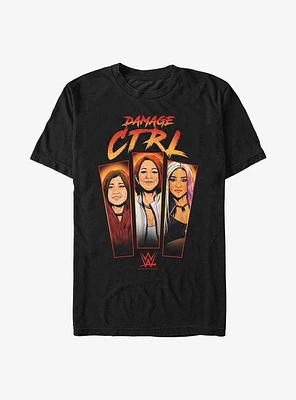 WWE Damage CTRL Cartoon Panels T-Shirt