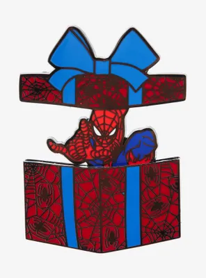 Loungefly Marvel Spider-Man Present Sliding Enamel Pin - BoxLunch Exclusive
