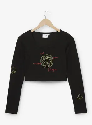 Samii Ryan Disney Mulan Dragon Crop Long Sleeve Women's T-Shirt - BoxLunch Exclusive