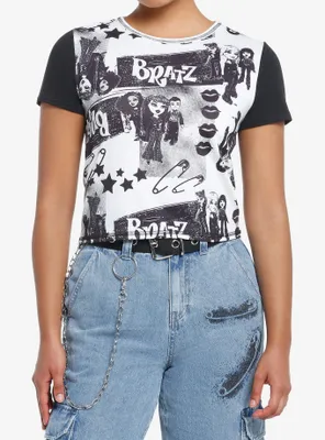 Bratz Pretty 'N' Punk Newsprint Girls Baby T-Shirt