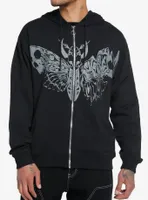 Trippy Death Moth Zip-Up Hoodie