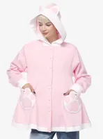 Sweet Society Kawaii Pastel Pink Cat Girls Hoodie