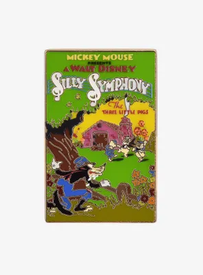 Disney 100 Mickey Mouse Silly Symphony The Three Little Pigs Poster Enamel Pin - BoxLunch Exclusive