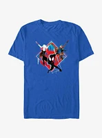 Marvel Spider-Man: Across The Spiderverse Trio Spider-Gwen Miles Morales and Spider-Punk T-Shirt