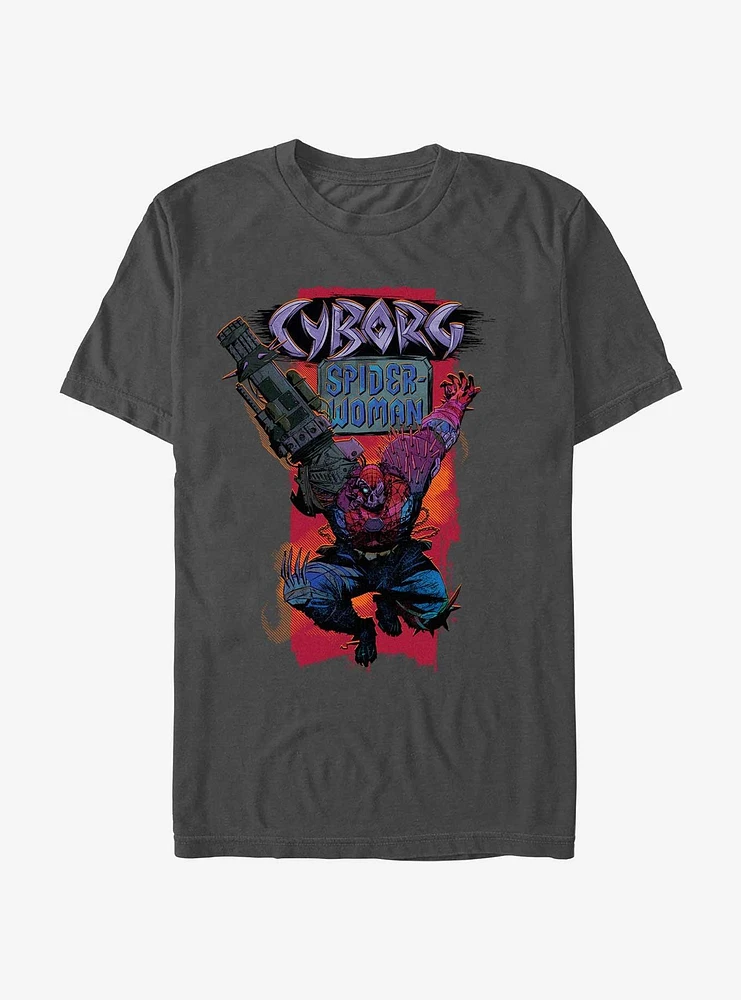 Marvel Spider-Man: Across The Spiderverse Cyborg Spider-Woman Badge T-Shirt