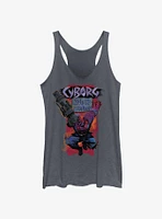 Marvel Spider-Man: Across The Spiderverse Cyborg Spider-Woman Badge Girls Tank