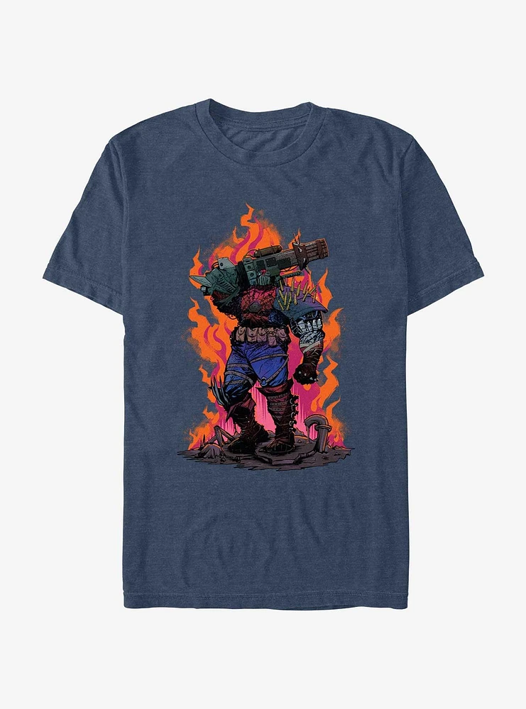 Marvel Spider-Man: Across The Spiderverse Cyborg Rising Flames T-Shirt