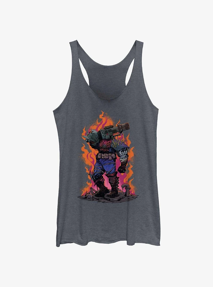 Marvel Spider-Man: Across The Spiderverse Cyborg Rising Flames Girls Tank