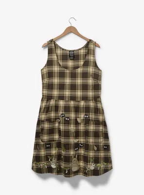 Studio Ghibli My Neighbor Totoro Characters Plaid Plus Tank Dress - BoxLunch Exclusive