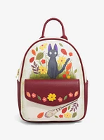 Her Universe Studio Ghibli Kiki's Delivery Service Jiji Floral Mini Backpack