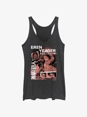 Attack on Titan Eren Yeager Collage Womens Tank Top