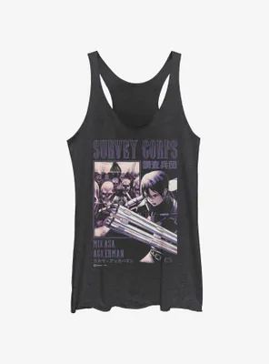 Attack on Titan Survey Corps Mikasa Ackerman Poster Womens Tank Top