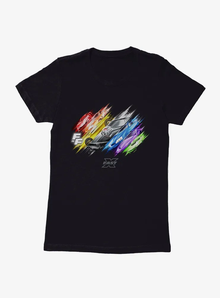 Fast X Car Line Up Slash Womens T-Shirt