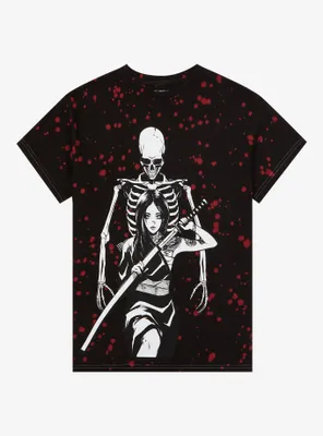 Zombie Makeout Club Katana Skeleton T-Shirt