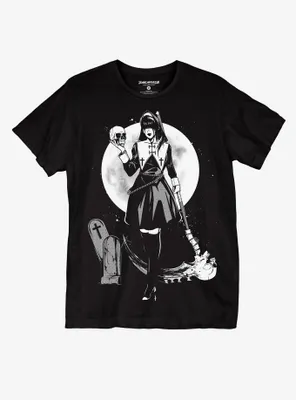 Grim Reaper Girl T-Shirt By Zombie Makeout Club