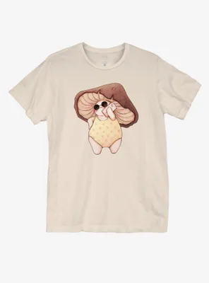 Phone Call Mushroom T-Shirt By Fairydrop