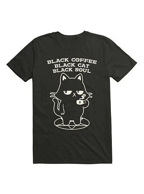 Black Coffee Cat Soul T-Shirt