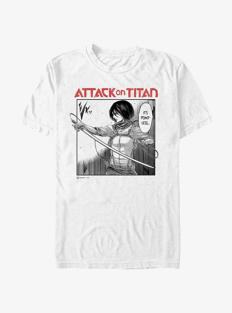 Attack on Titan Mikasa It's Pointless Manga T-Shirt Hot Topic Web Exclusive