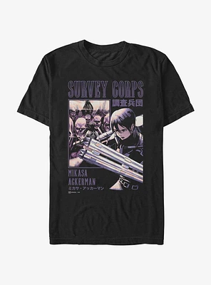 Attack on Titan Survey Corps Mikasa Ackerman Poster T-Shirt