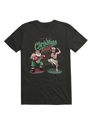 Christmas Fighter Jesus V Santa Claus T-Shirt