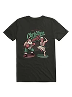 Christmas Fighter Jesus V Santa Claus T-Shirt