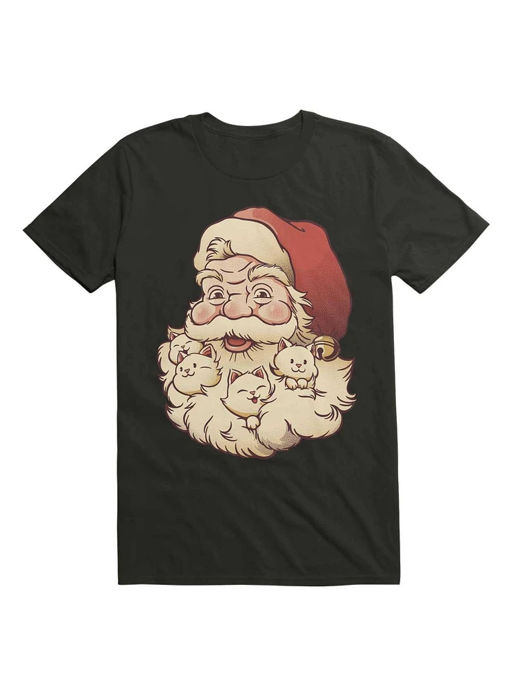 Santa Beard Full of Cats T-Shirt