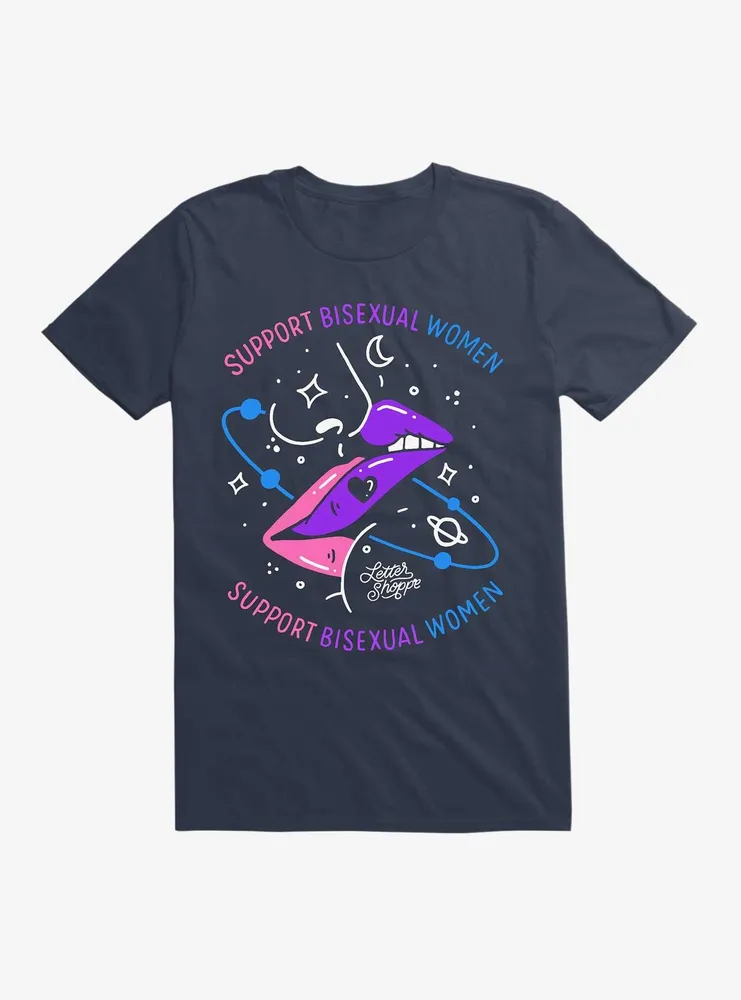 Pride Lettershoppe Support Bi Women T-Shirt