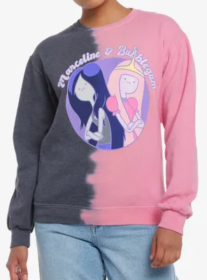 Adventure Time Marceline & Bubblegum Split-Dye Girls Sweatshirt