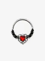 Steel Red Heart Hinged Clicker
