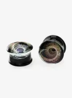 Glass Purple & Black Vortex Plug 2 Pack