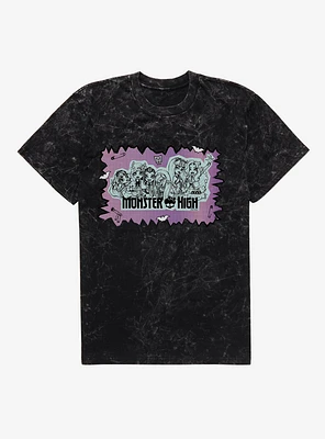 Monster High Group Pose Mineral Wash T-Shirt