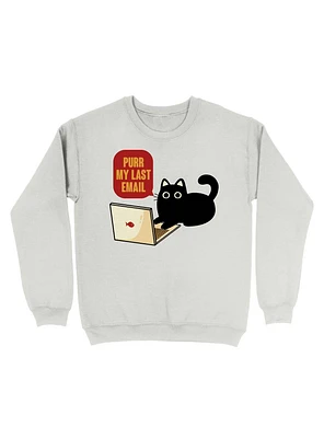 Purr My Last Email Black Cat Sweatshirt