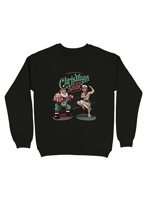 Christmas Fighter Jesus V Santa Claus Sweatshirt