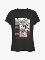 Attack on Titan Eren vs. Reiner Battle Sequence Girls T-Shirt