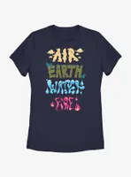 Disney Pixar Elemental Text Stack Womens T-Shirt