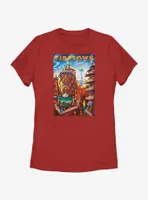 Disney Pixar Elemental Firetown Element City Poster Womens T-Shirt