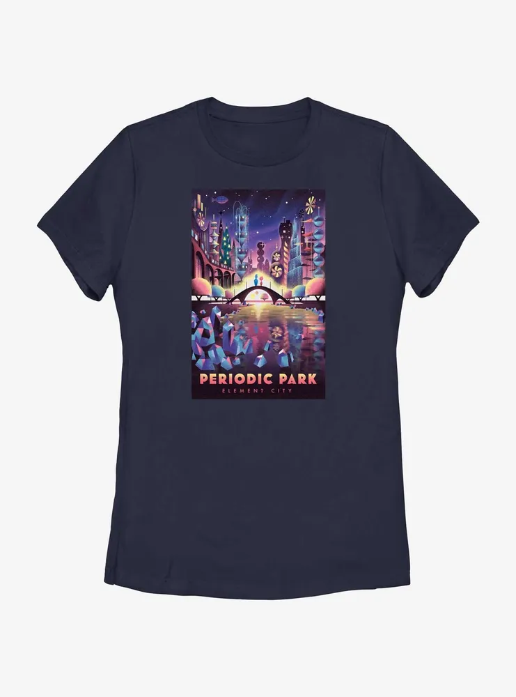 Disney Pixar Elemental Periodic Park Element City Womens T-Shirt