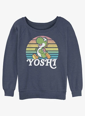 Nintendo Yoshi Run Girls Slouchy Sweatshirt