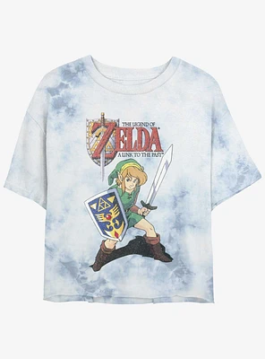 The Legend of Zelda Past Front Tie-Dye Girls Crop T-Shirt