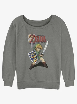 The Legend of Zelda Past Front Girls Slouchy Sweatshirt