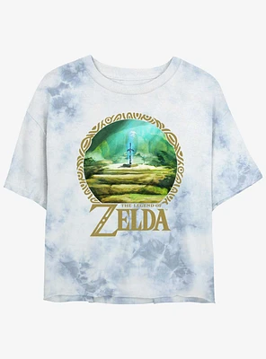 The Legend of Zelda Korok Forest Tie-Dye Girls Crop T-Shirt